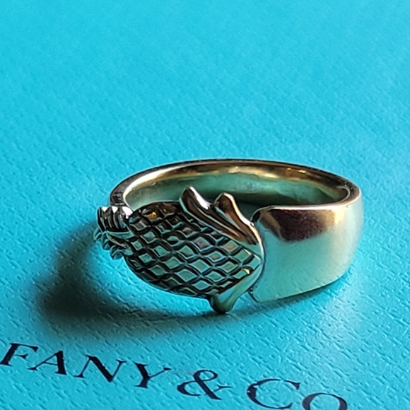 Tiffany & Company pineapple spoon ring in gold vermeil #42 - Picture 9 of 16